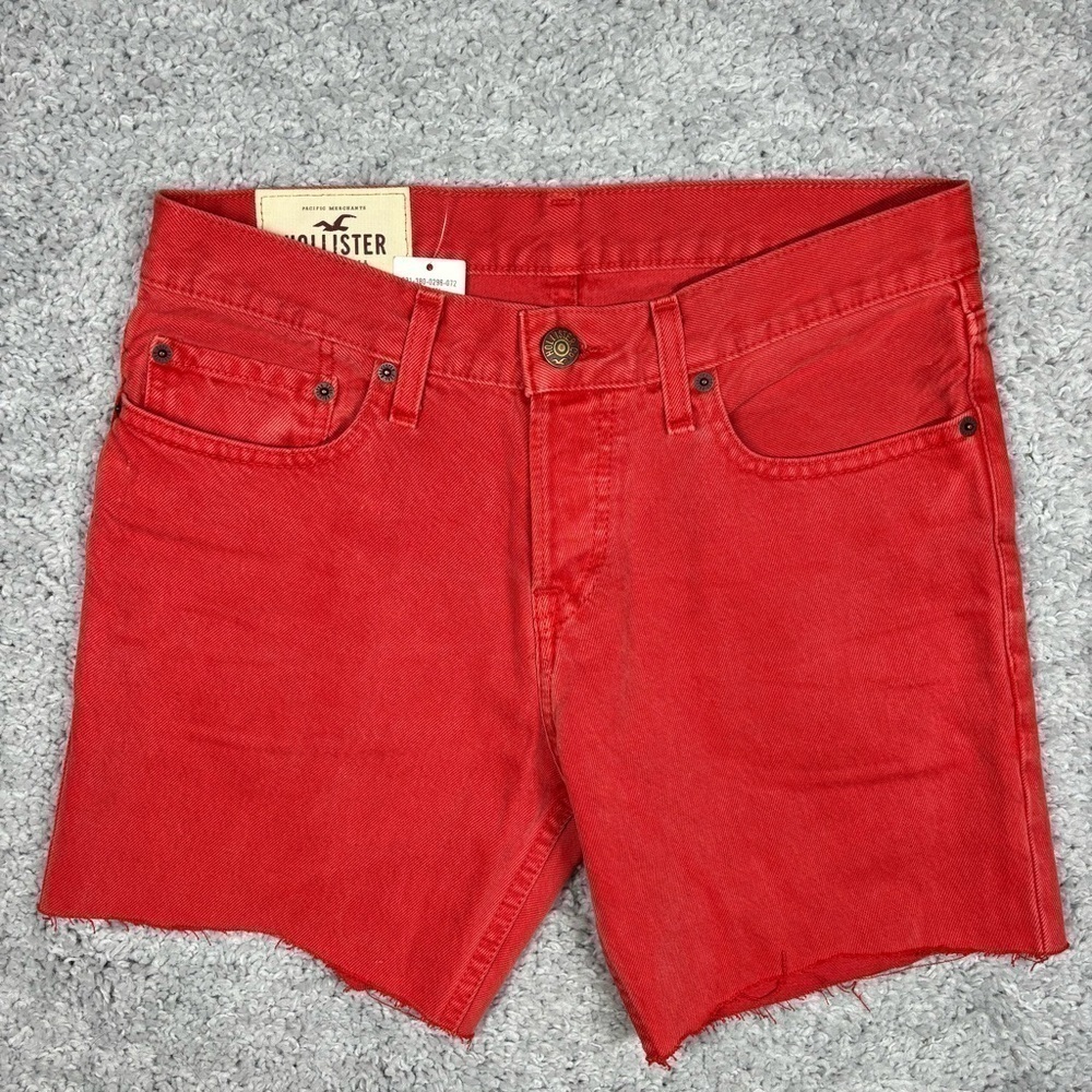 Hollister Red Men's Jean Shorts